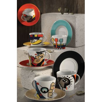 Set de cafea Kutahya Porselen, TL12KT4208739, 12 piese, portelan ieftin