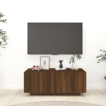vidaXL Comodă TV, stejar maro, 100x35x40 cm, lemn prelucrat