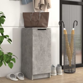 vidaXL Pantofar, gri beton, 30x35x70 cm, lemn compozit