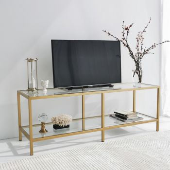 Comoda TV Basic, Neostill, 130x40x45 cm, auriu ieftina