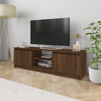 vidaXL Comodă TV, stejar maro, 120x30x35,5 cm, lemn prelucrat
