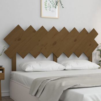 vidaXL Tăblie de pat, maro miere, 159,5x3x80,5 cm, lemn masiv de pin