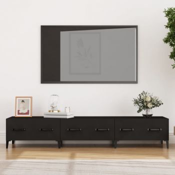 vidaXL Comodă TV, negru, 150x34,5x30 cm, lemn prelucrat