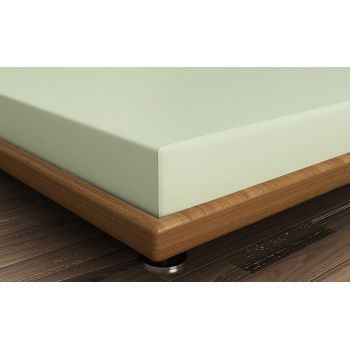 Cearceaf de pat cu elastic, 160x200 cm, 100% bumbac ranforce, Patik, Green, verde