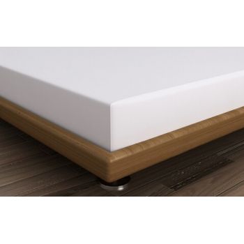 Cearceaf de pat cu elastic, 180x200 cm, 100% bumbac ranforce, Beverly Hills Polo Club, BHPC 037, alb