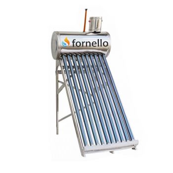 Panou solar nepresurizat Fornello pentru producere apa calda, cu rezervor inox 82 litri, 10 tuburi vidate si vas flotor 5 litri