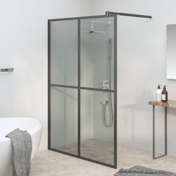 vidaXL Paravan duș walk-in, 140x195 cm, sticlă securizată închis