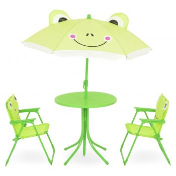 Set mobilier de gradina pentru copii, 4 piese, Frog, verde ieftin