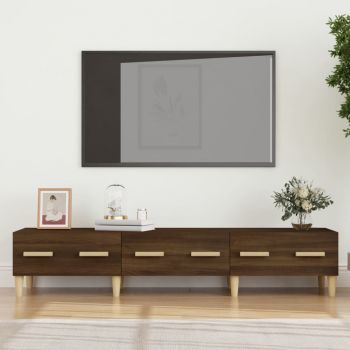 vidaXL Comodă TV, stejar maro, 150x34,5x30 cm, lemn compozit