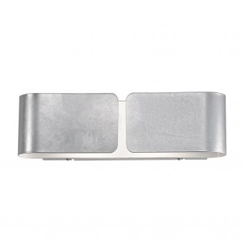 Aplica Ideal Lux Clip AP2 Small 2X60W 44x12.7cm argintiu