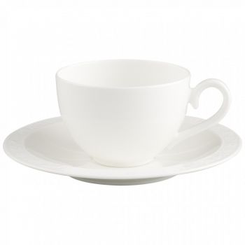 Ceasca si farfuriuta ceai-cafea Villeroy & Boch White Pearl 0.20 litri