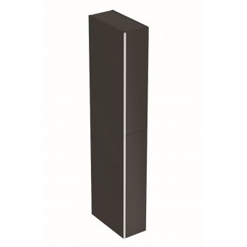 Dulap inalt Geberit Acanto 22x47.6x173cm cu doua sertare sticla negru corp negru mat la reducere