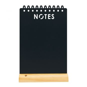 Tabla de scris Securit Silhouette Notes 34x21x6cm baza de lemn include marker creta negru