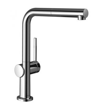 Baterie bucatarie Hansgrohe Talis M54 270 crom dus extractibil si sBox la reducere