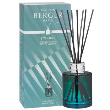 Difuzor parfum camera Berger Bouquet Dare Bleu & Vert cu parfum Zeste de Verveine 115ml