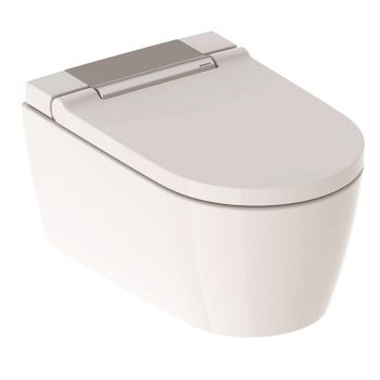 Set vas WC suspendat Geberit AquaClean Sela capac inchidere/deschidere lenta si functie bideu electric finisaj Crom