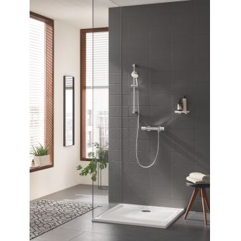 Baterie cabina dus Grohe Grohtherm 1000 Performance,termostat,crom,montare perete,set dus-(34776000,27578002)