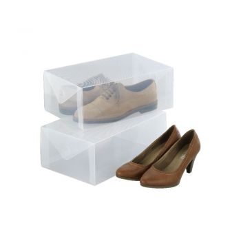 Set 2 cutii pentru depozitarea pantofilor Wenko Pack