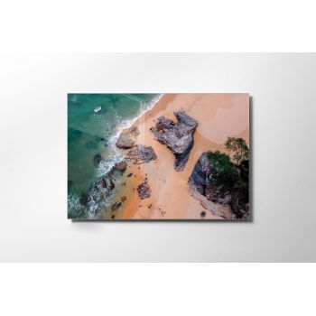Tablou Sticla Above The Beach 1166 Multicolor, 45 x 30 cm