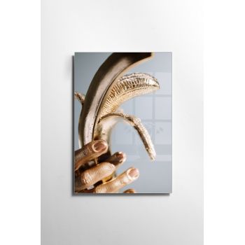 Tablou Sticla Golden Banana 1134 Multicolor, 30 x 45 cm