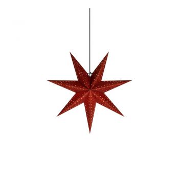 Decorațiune luminoasă roșie ø 45 cm cu model de Crăciun Embla – Markslöjd