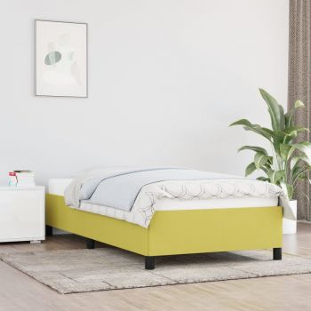vidaXL Cadru de pat, verde, 90x190 cm, material textil