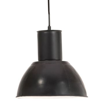 vidaXL Lampă suspendată, negru, 28,5 cm, 25 W, E27, rotund