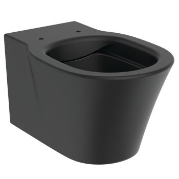 Vas WC suspendat Ideal Standard Connect Air Rimless negru mat ieftin