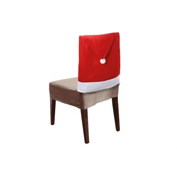 Husa spatar scaun Xmas hat, 50x120 cm, fetru, rosu