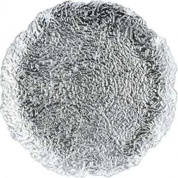 Suport farfurie Organic Shape, Ø33 cm, polipropilena, argintiu la reducere