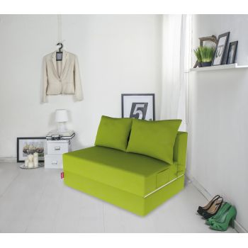 Canapea extensibila Urban Living, 136x80x40 cm, Verde