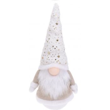 Decoratiune luminoasa Gnome w hat w stars, 17x13x43 cm, poliester, roz ieftina