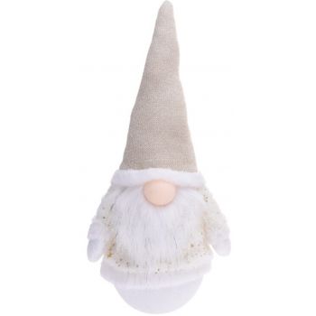 Decoratiune luminoasa Gnome w simple hat, 17x13x43 cm, poliester, roz
