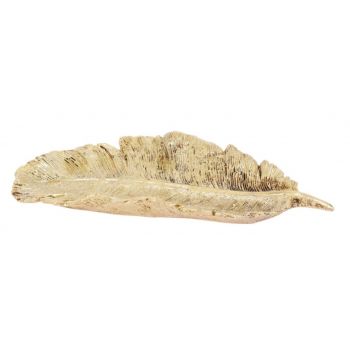 Platou Feather, 25x10x3 cm, poliston, auriu