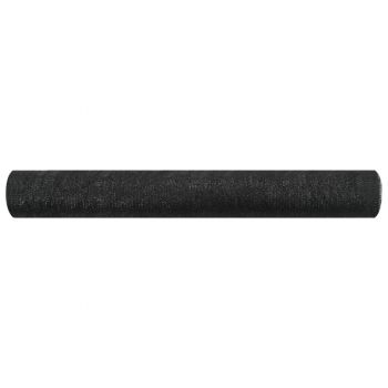 vidaXL Plasă protecție intimitate, negru, 1,2x50 m, HDPE, 75 g/m²