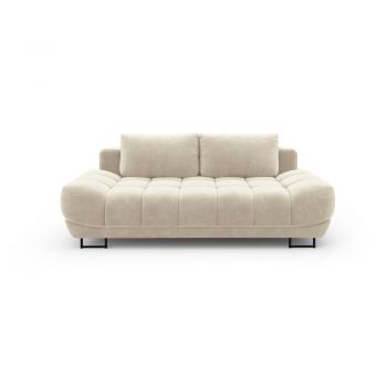 Canapea extensibilă cu 3 locuri și tapițerie de catifea Windsor & Co Sofas Cirrus, bej la reducere