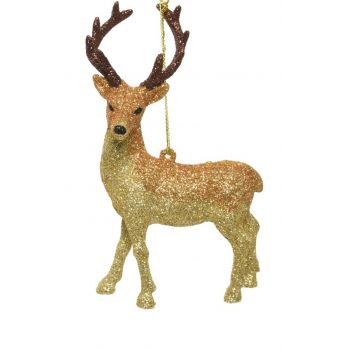 Glob Deer looking left, Decoris, 9.7x5x11.8 cm, plastic, multicolor ieftina
