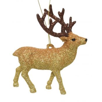 Glob Deer looking right, Decoris, 9.7x5x11.8 cm, plastic, multicolor