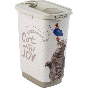 Container hrana pisici plastic imprimeu Rotho Cody 25 L la reducere