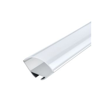 Profil Aluminiu ptr Banda LED Corp Argintiu Alb Cover L2m 2 M