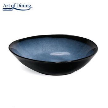 Set 6 boluri ovale Serenity, Heinner Ø20 cm, ceramica, albastru/negru