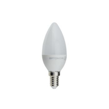 Bec LED Plastic Flacara E14 4W Alb Rece