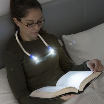 Lampa de citit LED pentru gat InnovaGoods, 56 x 2 cm, flexibila