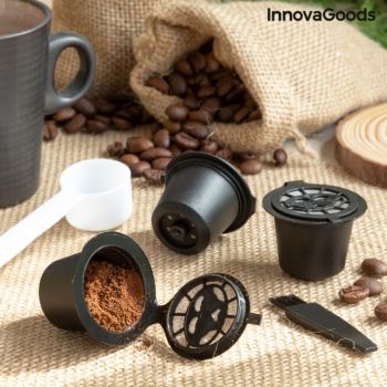 Set de 3 capsule de cafea reutilizabile Recoff InnovaGoods, Ø3.9 x 3 cm
