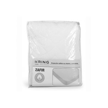 Protectie saltea matlasata cu elastic Zafir Rizo Rizo - reversibila - 100% bumbac - cu baza PVC - cu umplutura de poliester 100 gr