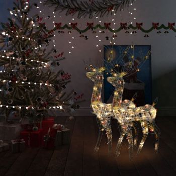 vidaXL Decorațiuni ren de Crăciun, 2 buc., multicolor, 120 cm, acril