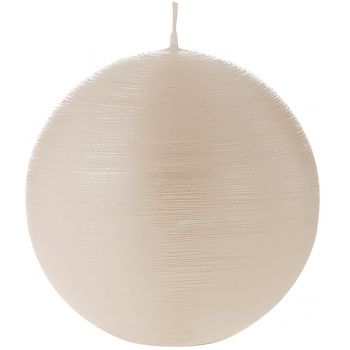 Lumanare La Francaise Colorama de Fetes Boule d 8cm 15 ore alb perlat ieftina