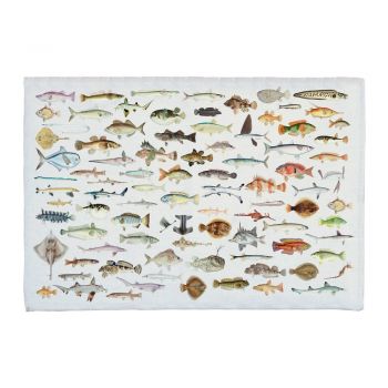 Covoraș de baie cu amestec de bumbac Really Nice Things Fish in the Ocean, 40 x 60 cm