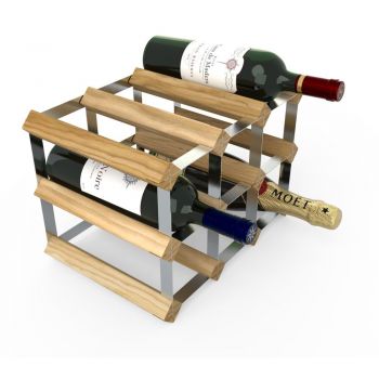 Suport din lemn pentru 9 sticle de vin - RTA