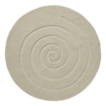 Covor rotund din lână Think Rugs Spiral, ⌀ 140 cm, crem fildeș ieftin